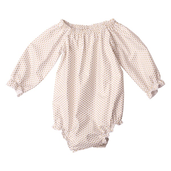 Little Miss Dotty Collection Long Sleeve Fabric Romper7