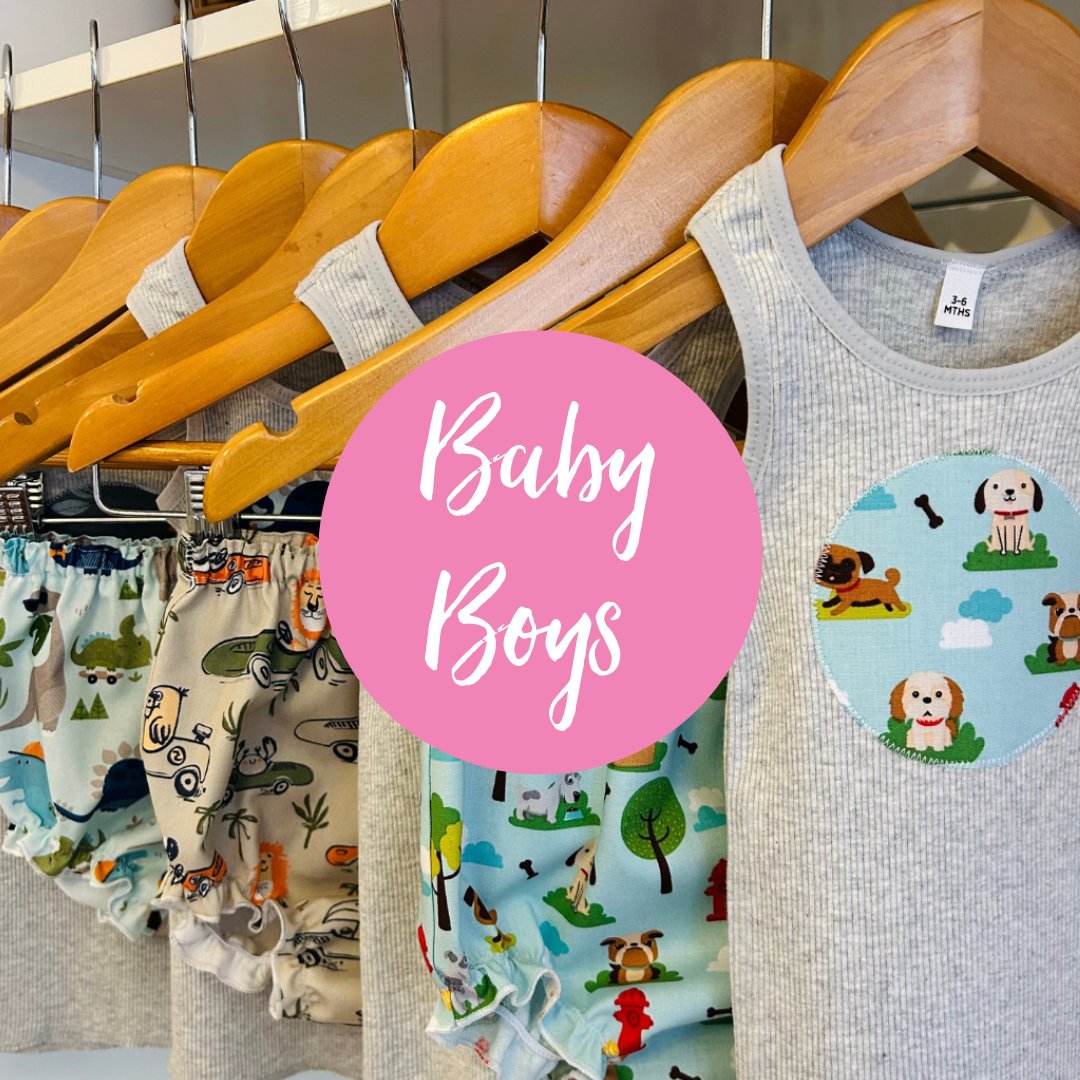 Handmade Boys Singlet and bloomer sets