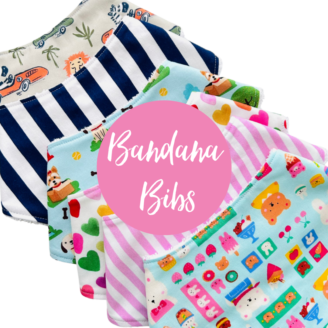 Handmade in Brisbane Bandana Bibs for babies