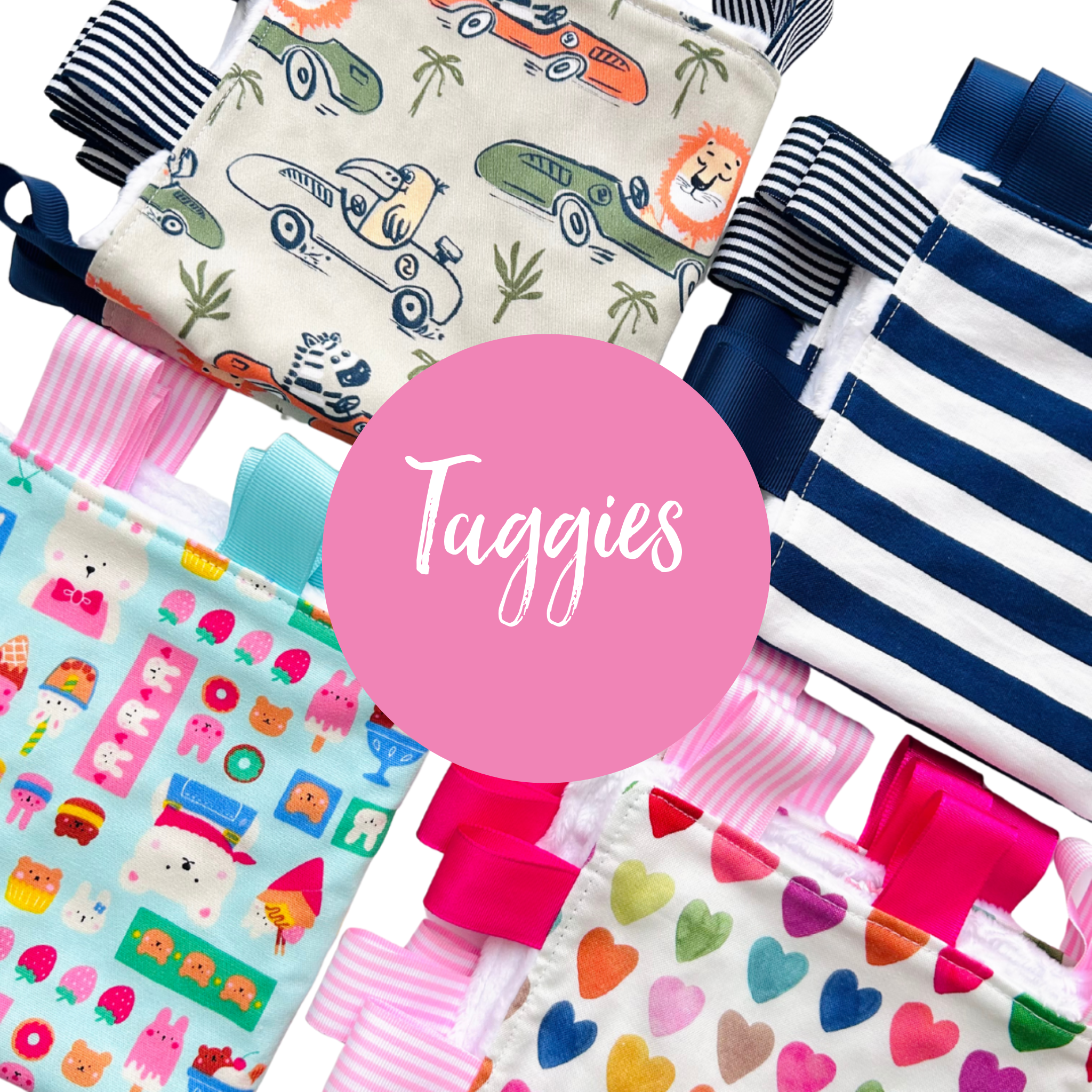 Taggies for babies handmade in Brisbane