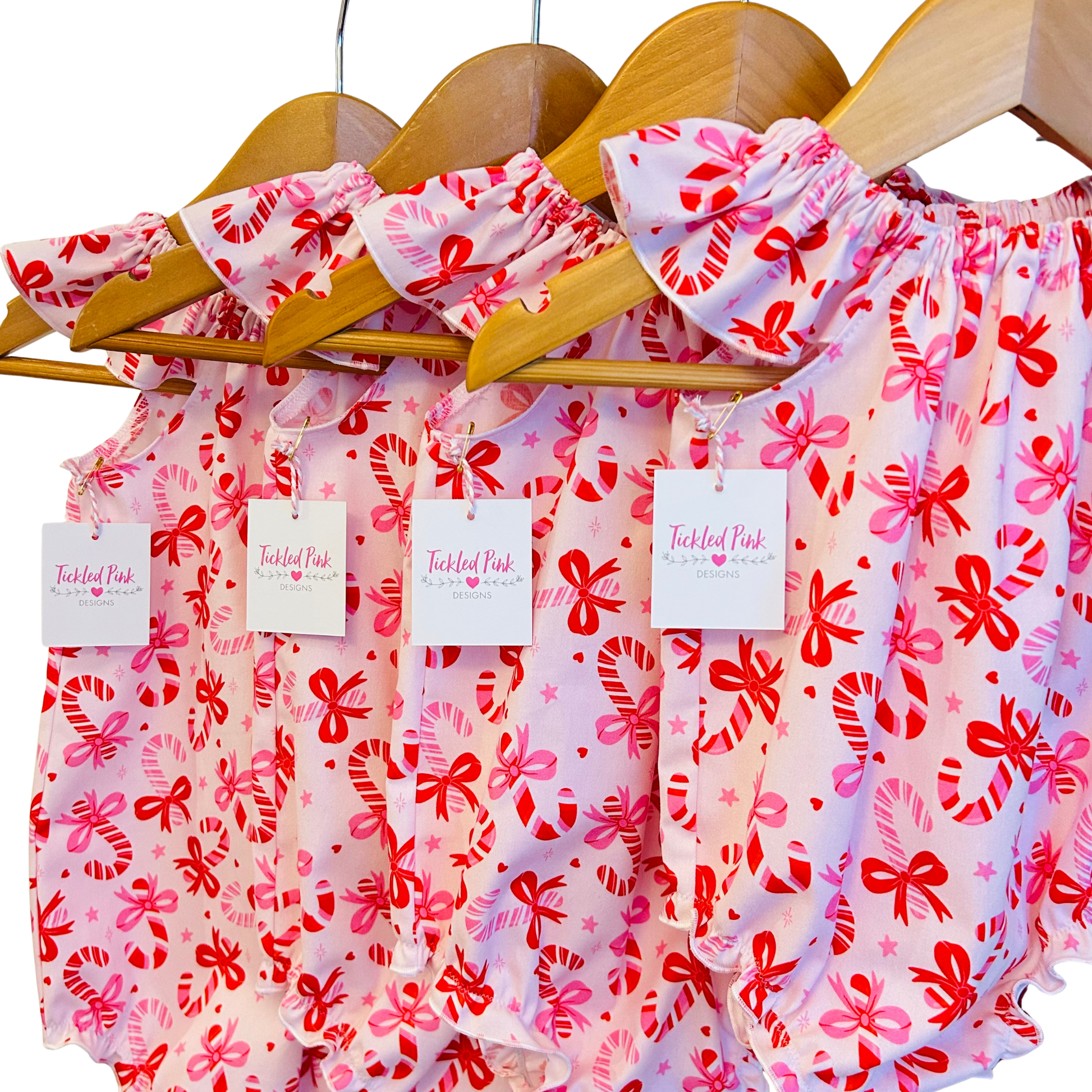 Candy Cane Love Flutter Romper