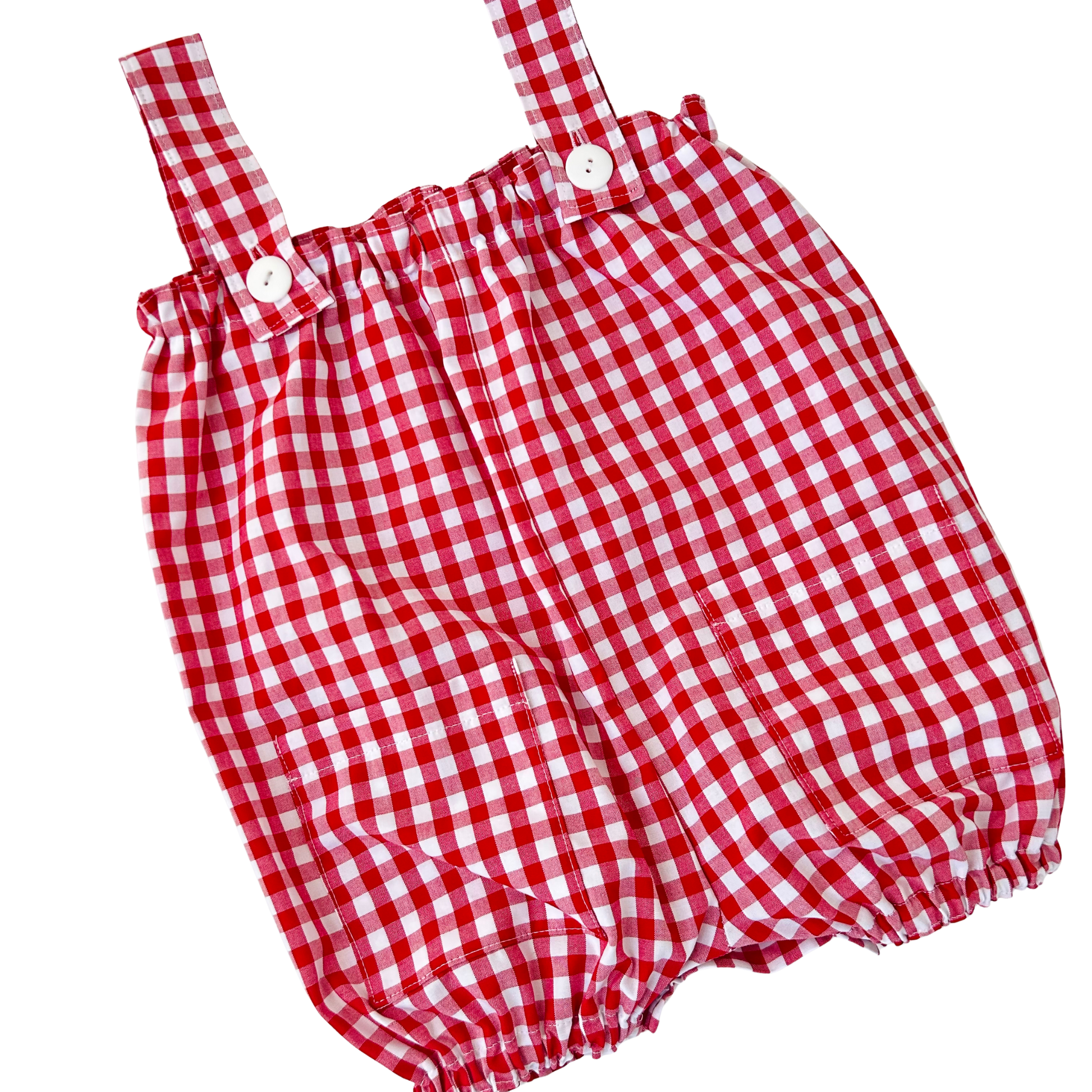 Red Gingham Love Overalls