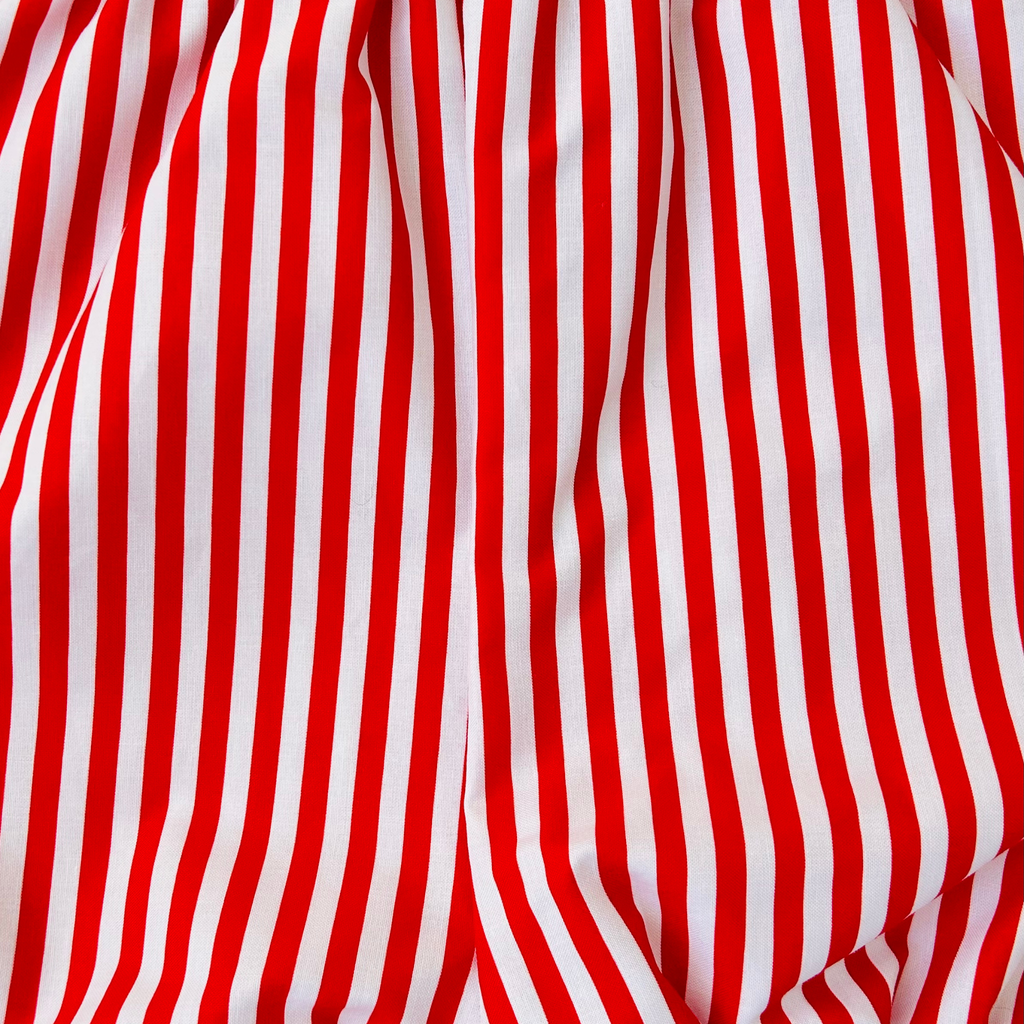 Red Candy Cane Stripes Overalls
