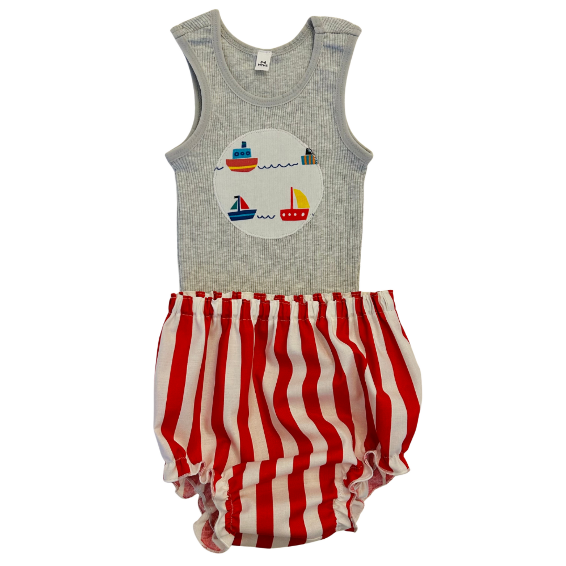 Ahoy Sailor Singlet & Bloomer Set