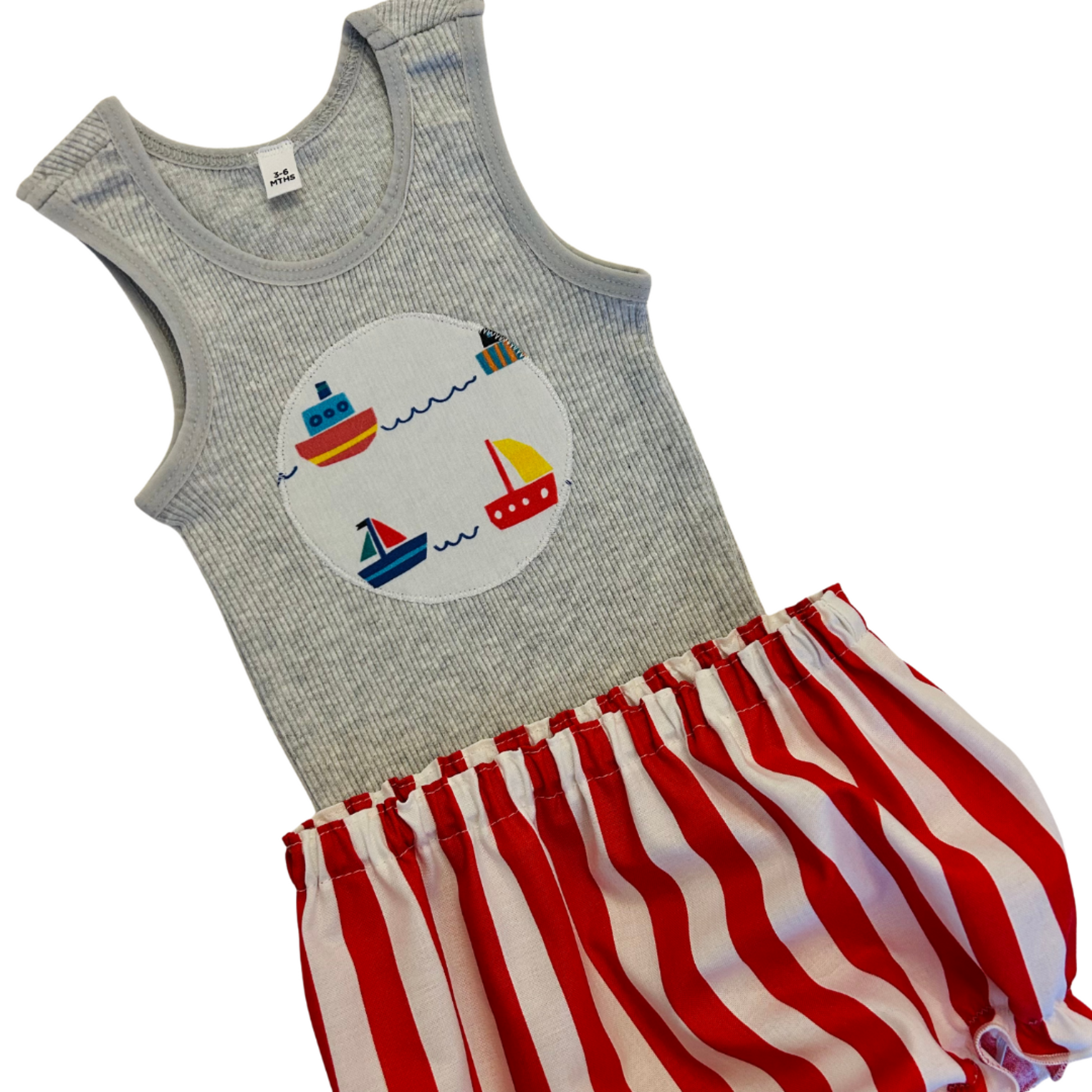 Ahoy Sailor Singlet & Bloomer Set