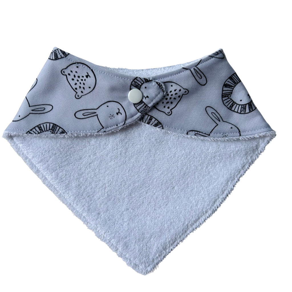 Animal Faces Bandana Bib
