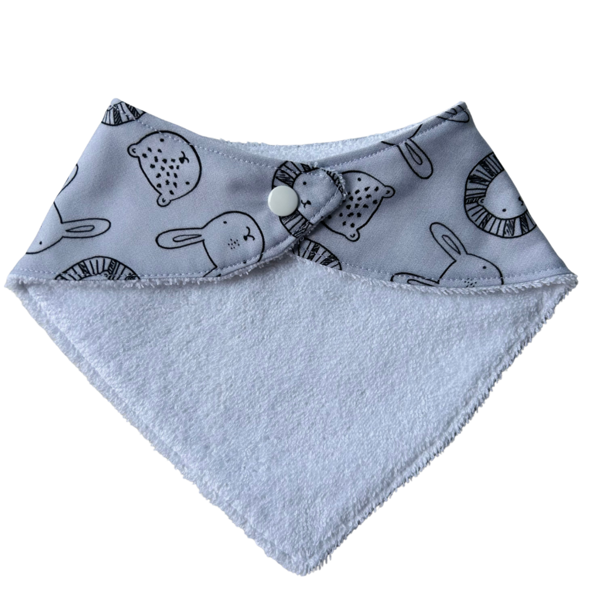 Animal Faces Bandana Bib