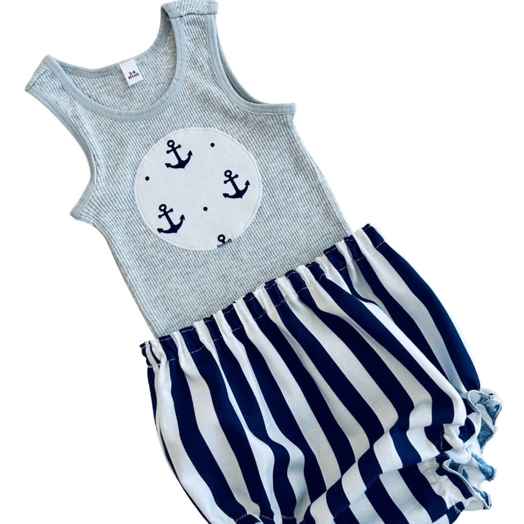 Anchor Away Singlet & Bloomer Set