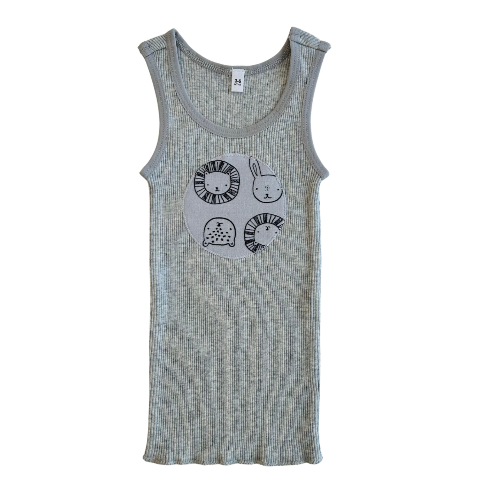 Animal Faces Singlet & Bloomer Set