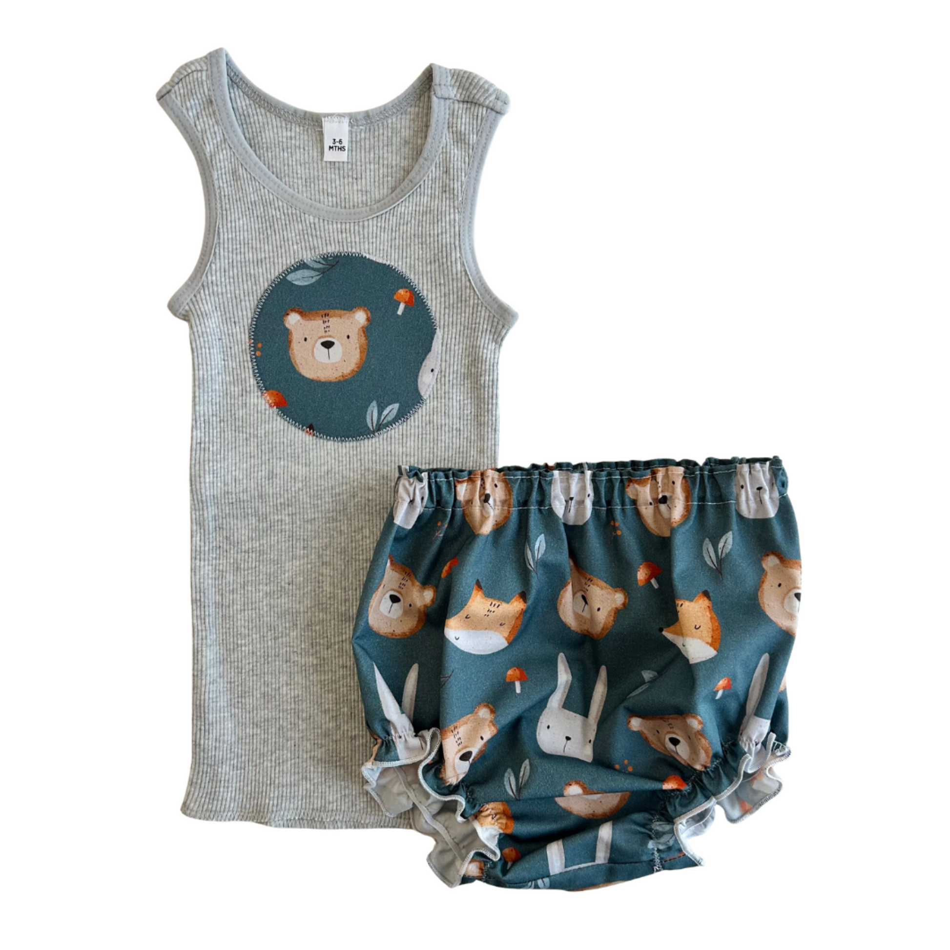 Woodland Friends Singlet & Bloomer Set