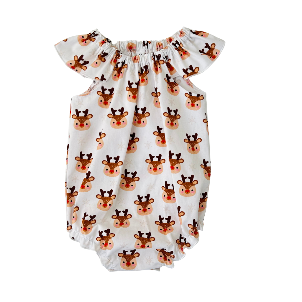 Reindeer Hugs Flutter Romper