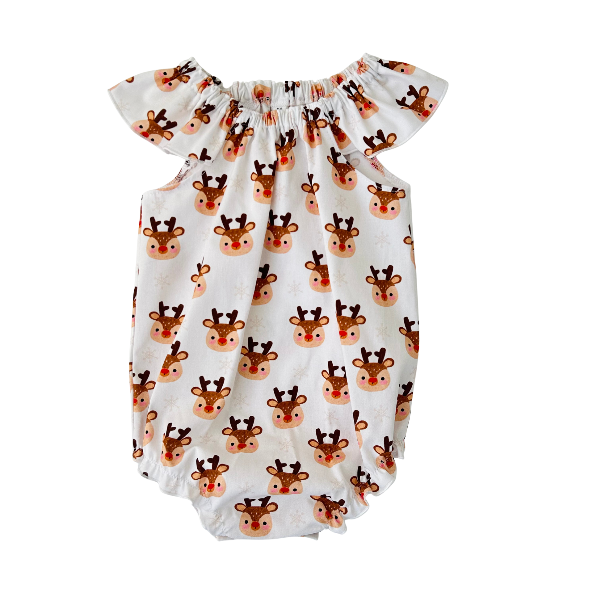 Reindeer Hugs Flutter Romper
