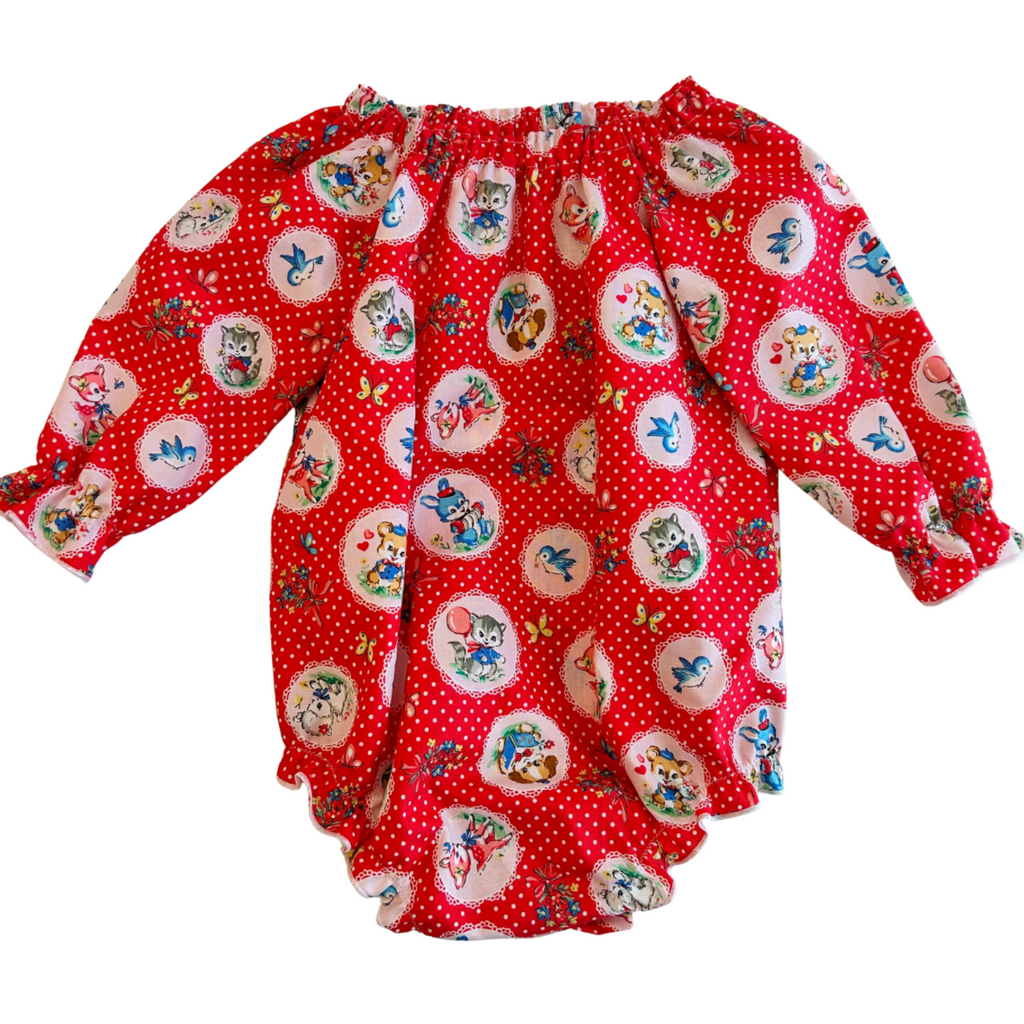 Kawaii Animals Smock Romper