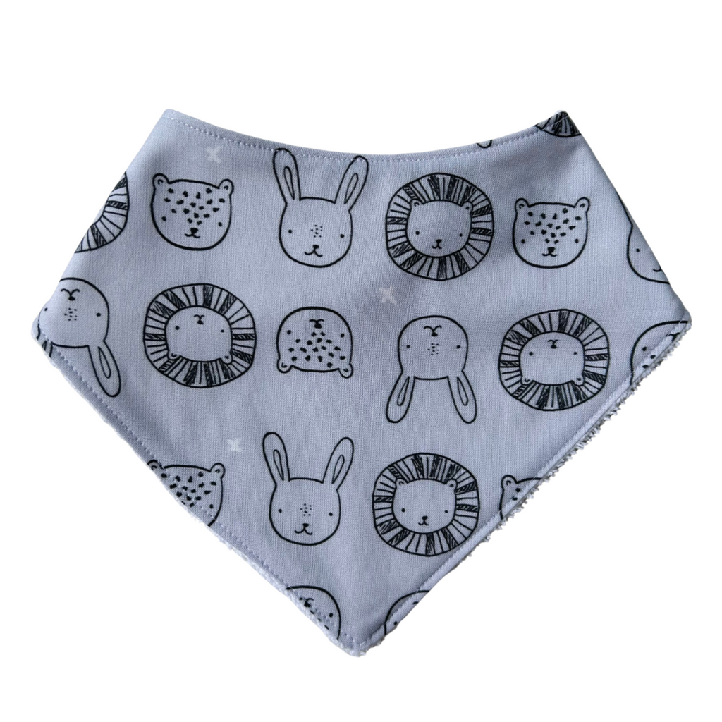 Animal Faces Bandana Bib