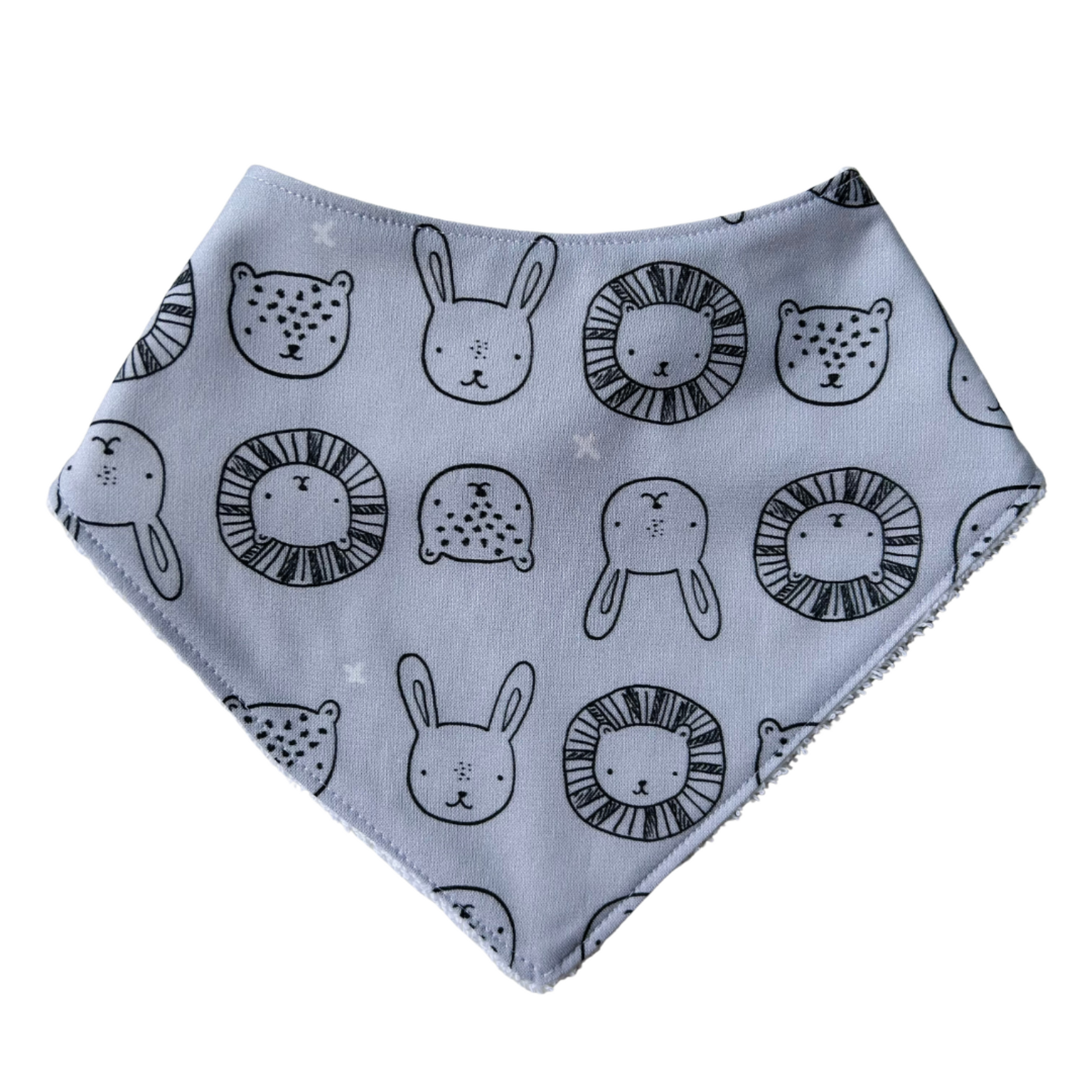 Animal Faces Bandana Bib