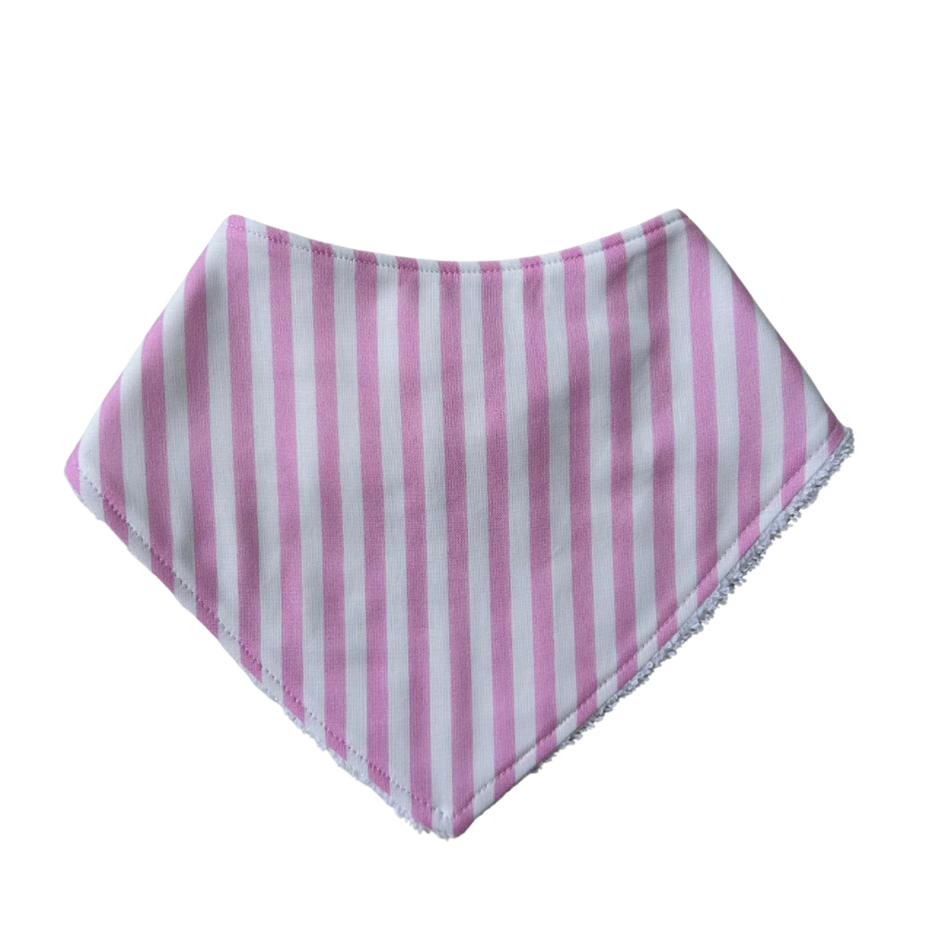 Pink Candy Stripes Bandana Bib