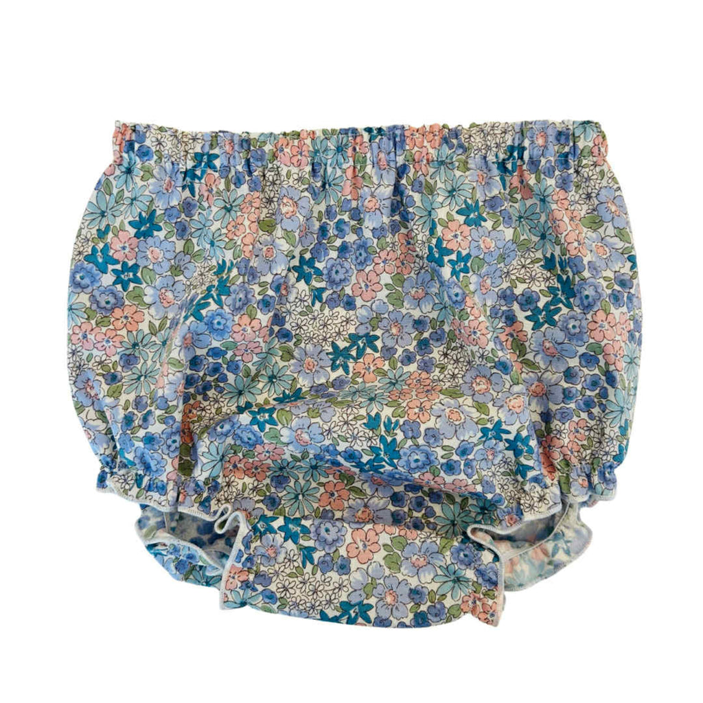 Blue Blossom Frilly Singlet & Bloomer Set