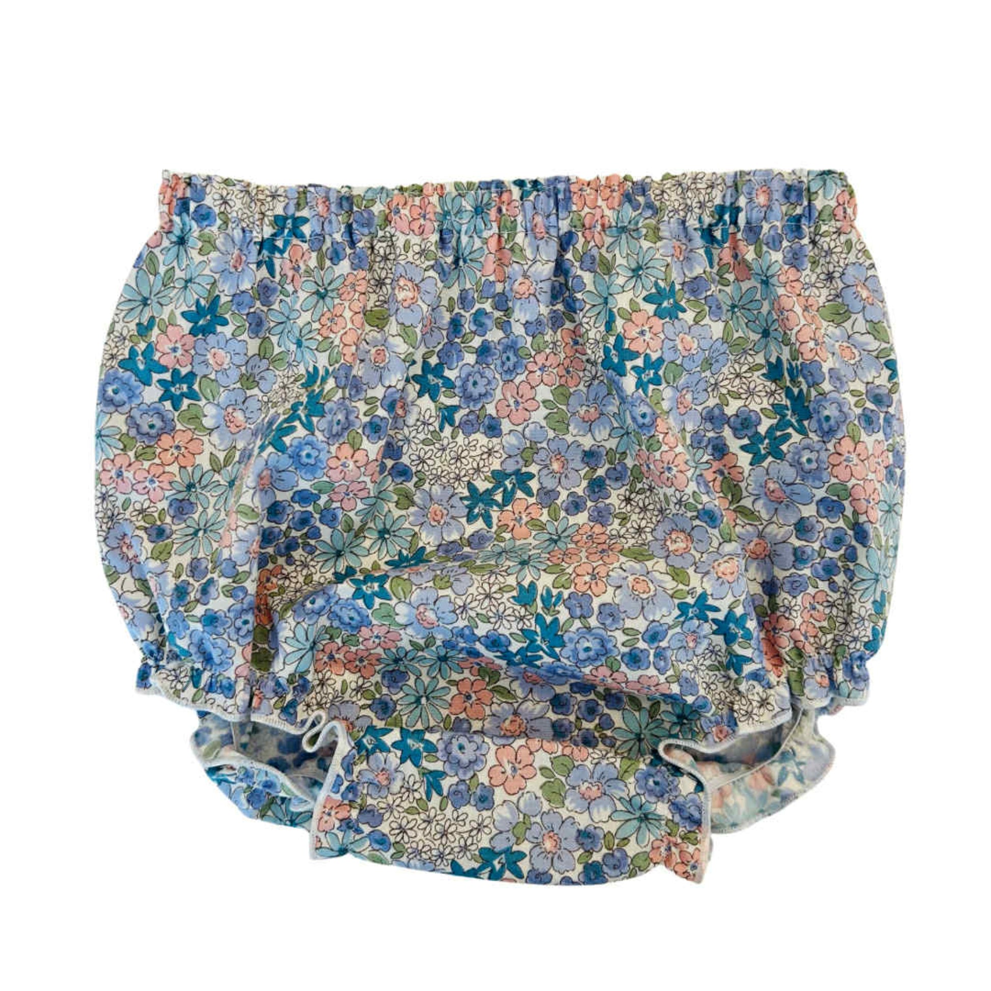 Blue Blossom Frilly Singlet & Bloomer Set