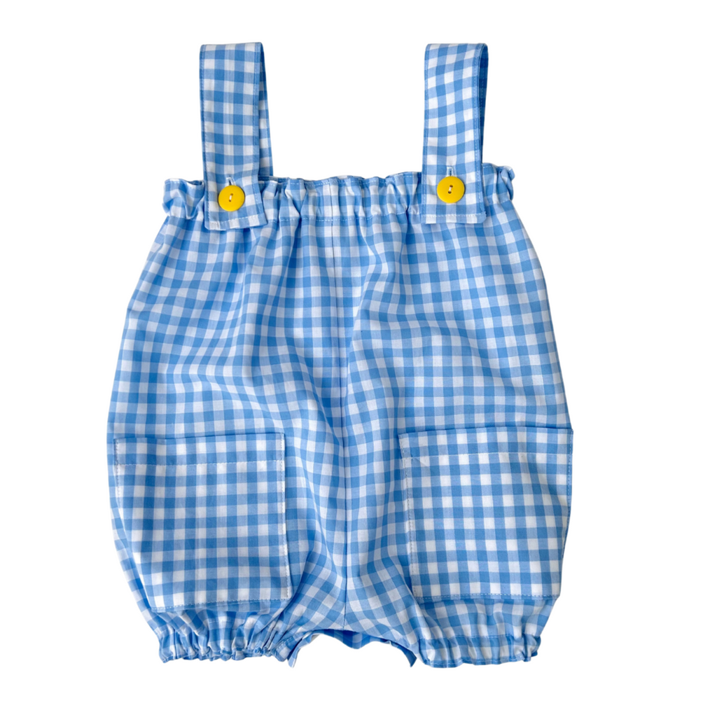 Blue Gingham Love Overalls