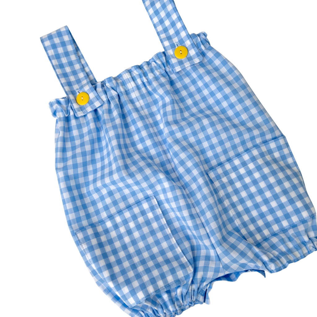Blue Gingham Love Overalls