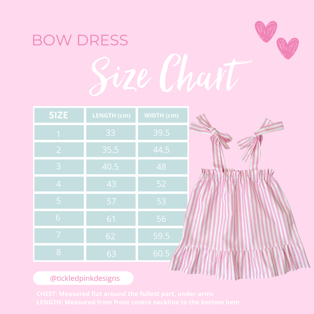 Pink Candy Stripe Bow Dress
