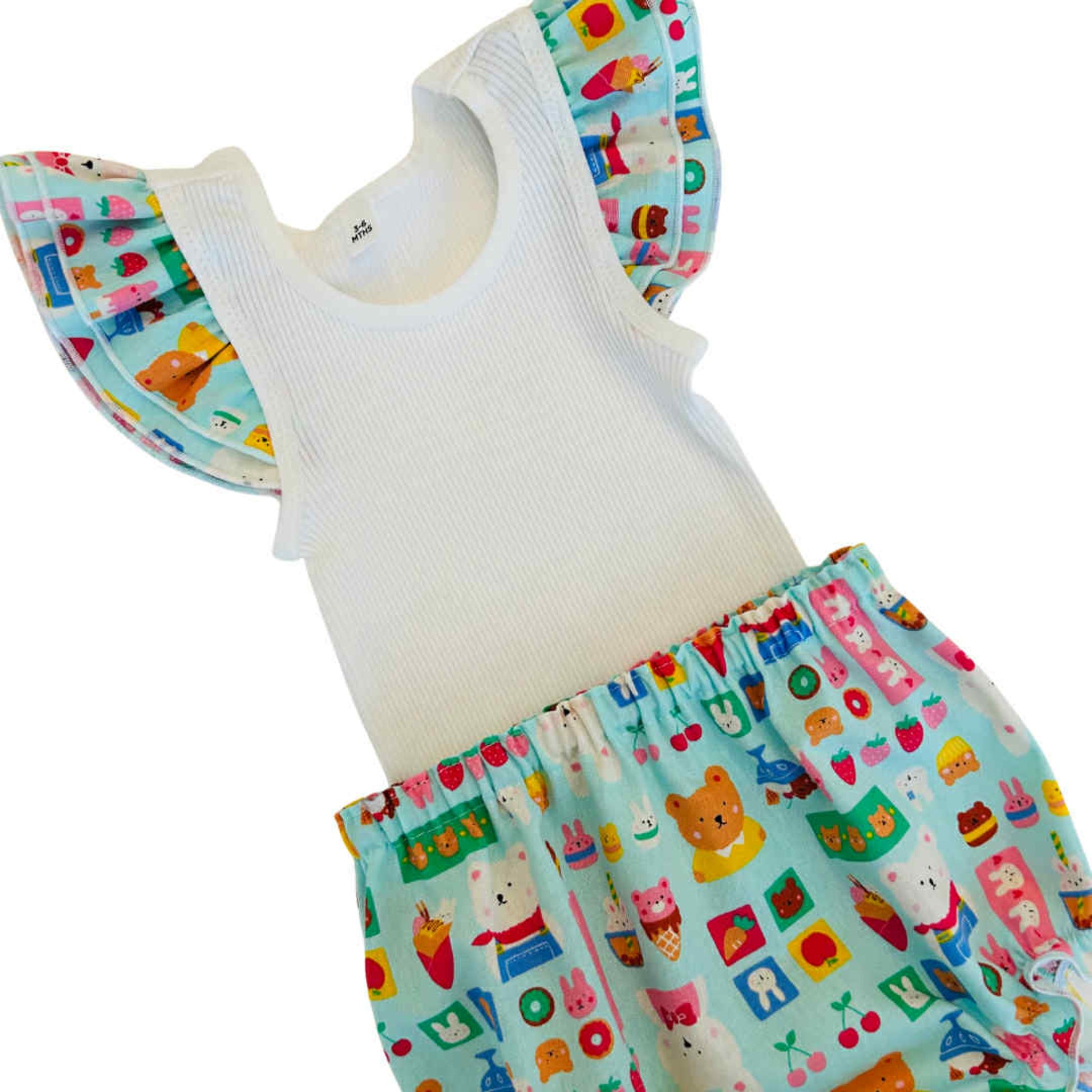 Bunnies & Bears Frilly Singlet & Bloomer Set