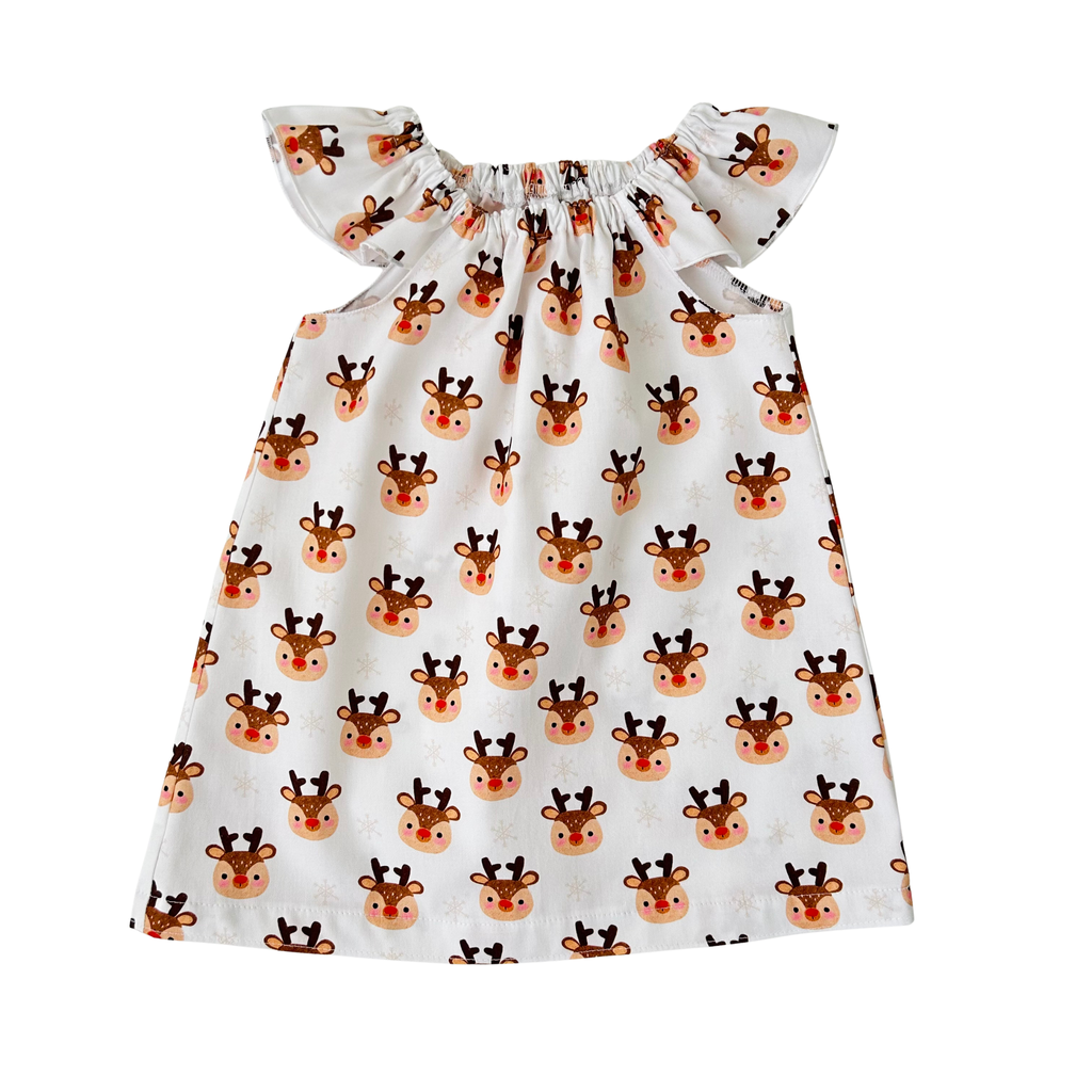 Reindeer Hugs Flutter Dress