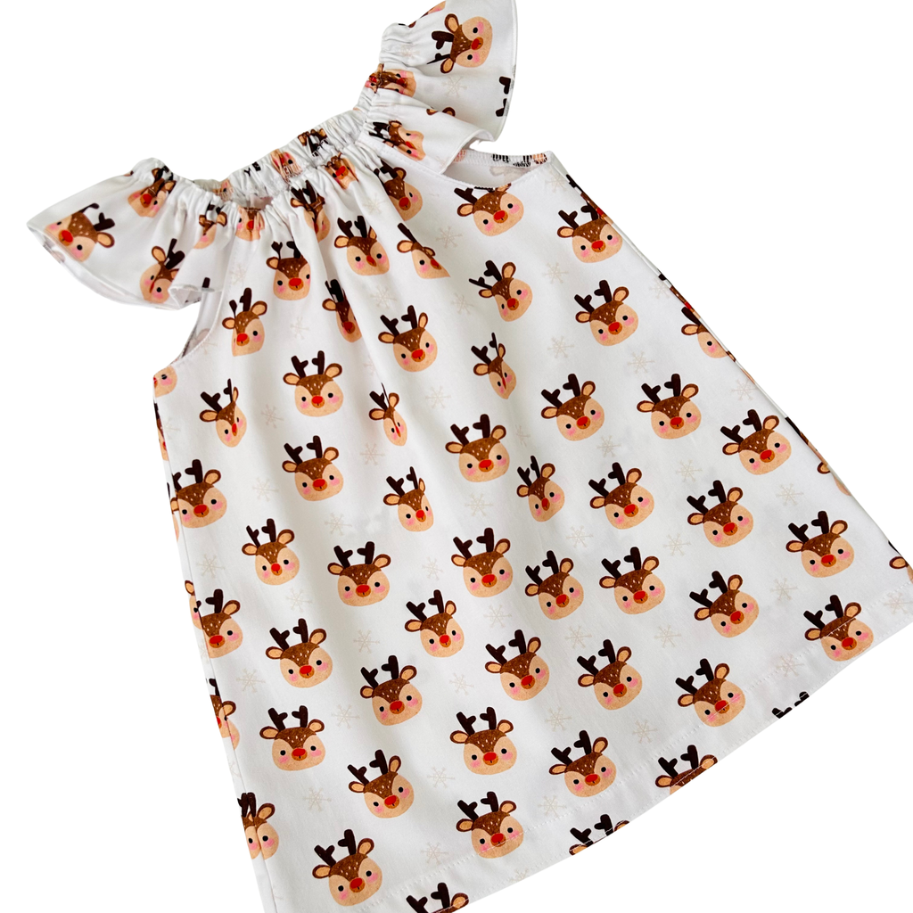 Reindeer Hugs Flutter Dress