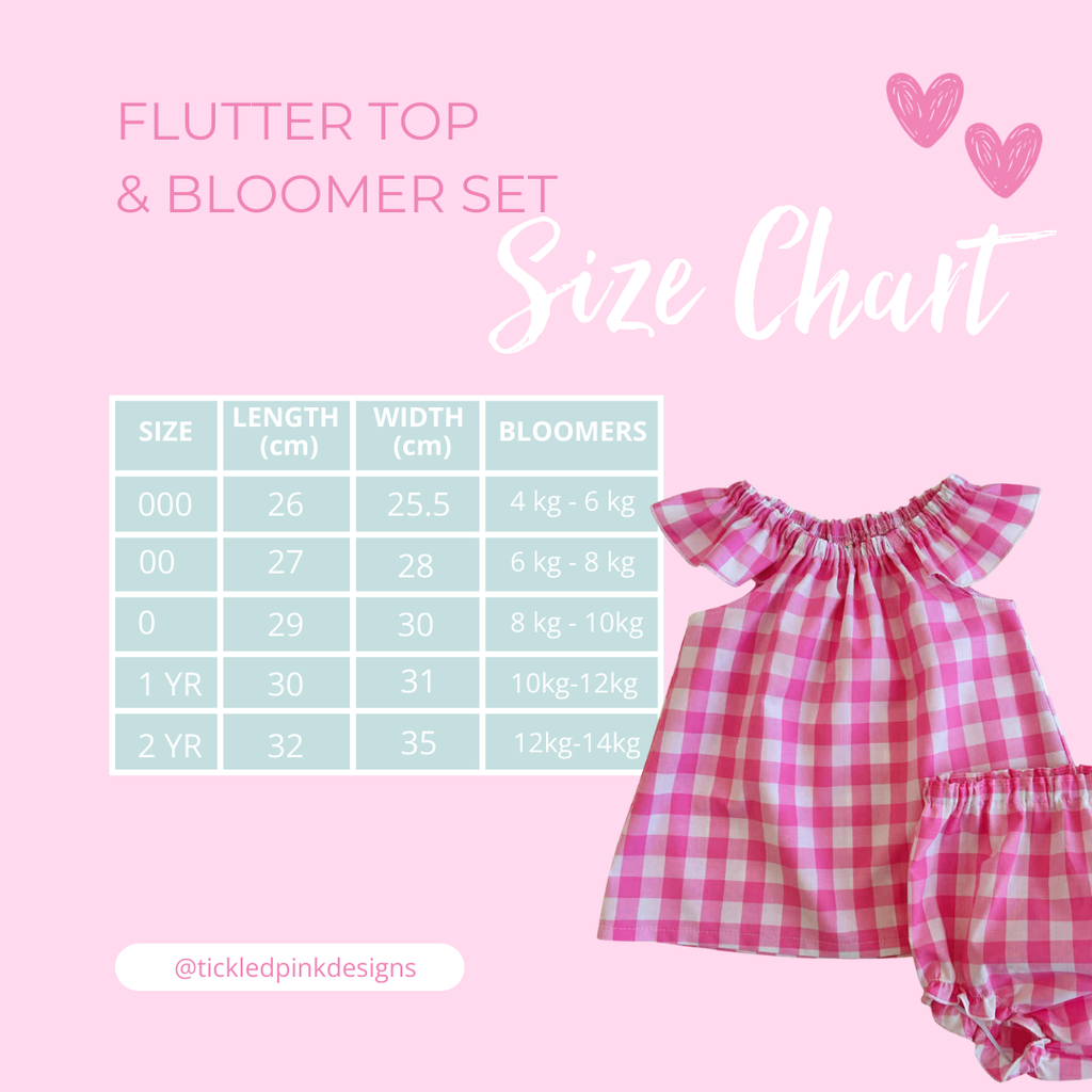 Vintage Floral Flutter Top & Bloomer Set