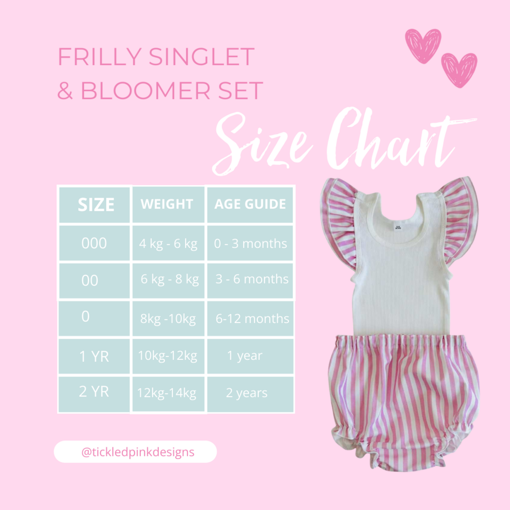 Springtime Blossom  Frilly Singlet & Bloomer Set