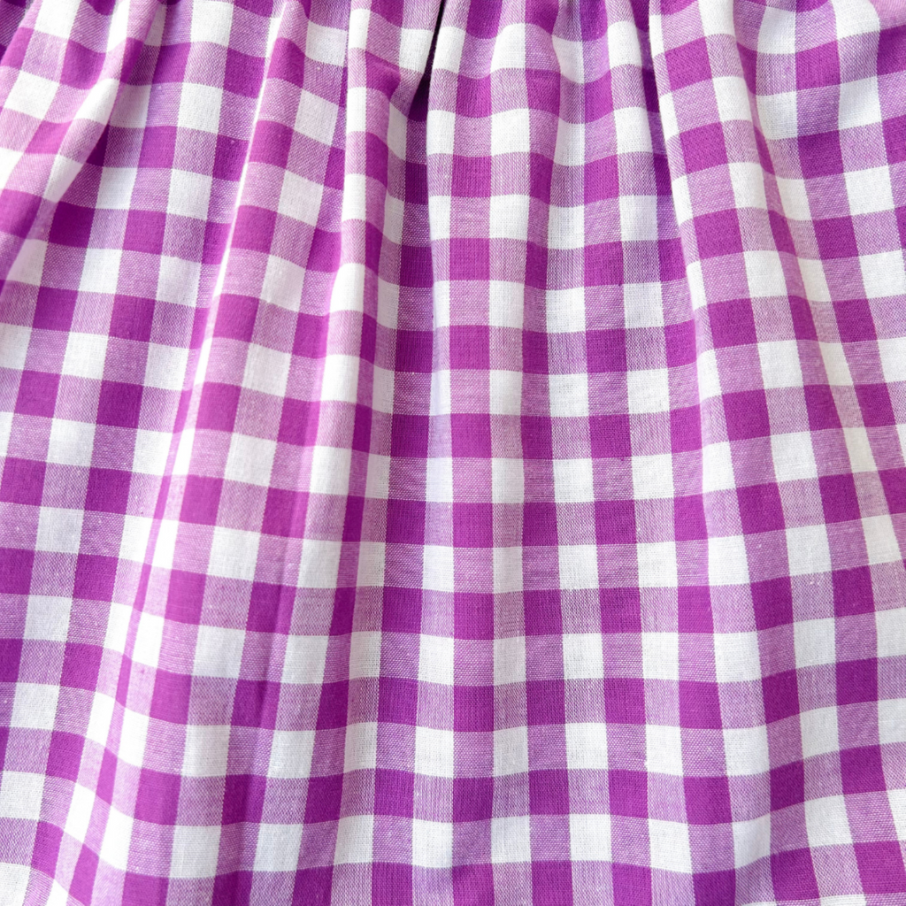 Lilac Gingham Bow Dress