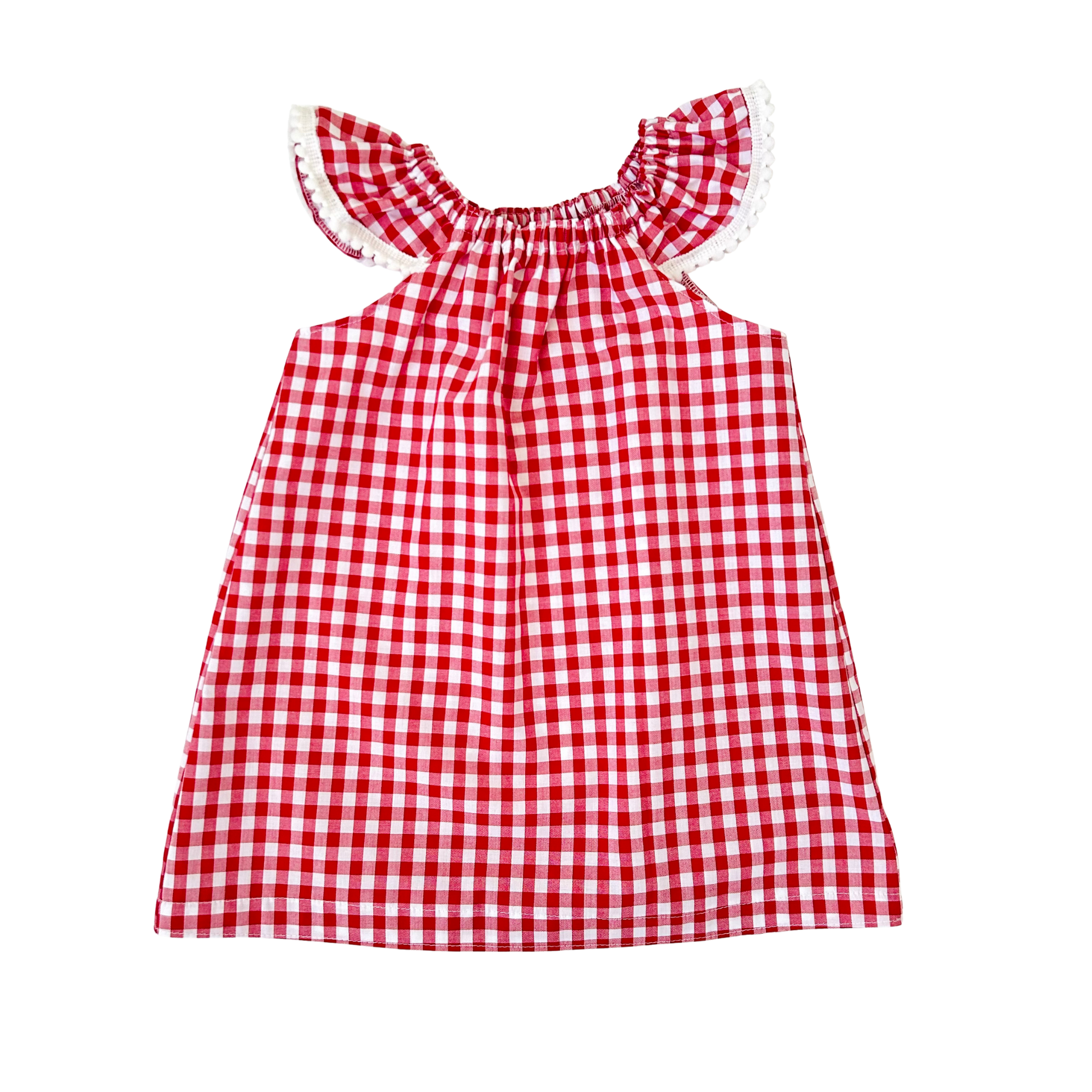 Red Gingham Love Flutter Dress
