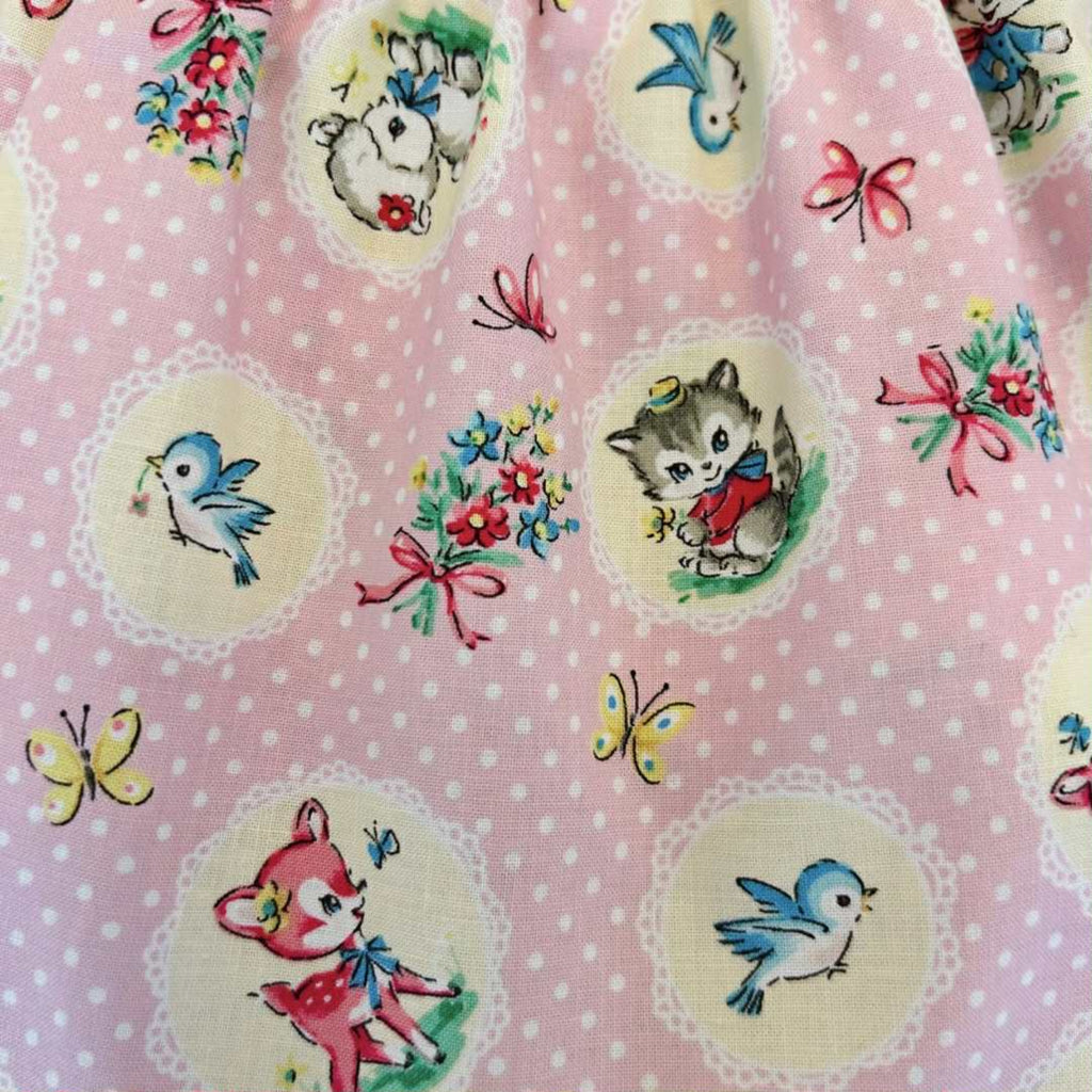 Kawaii Pink Animals  Frilly Singlet & Bloomer Set