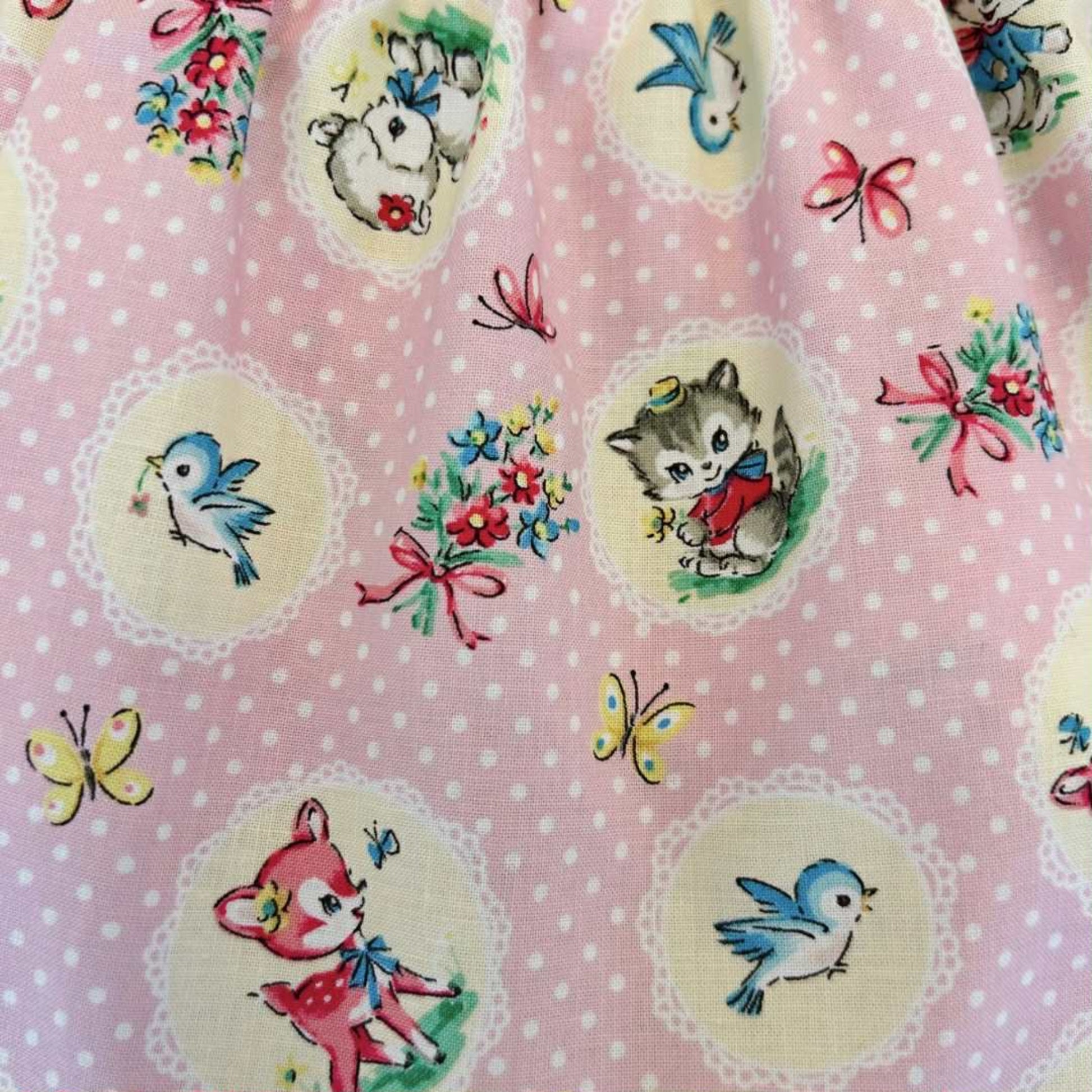 Kawaii Pink Animals  Frilly Singlet & Bloomer Set