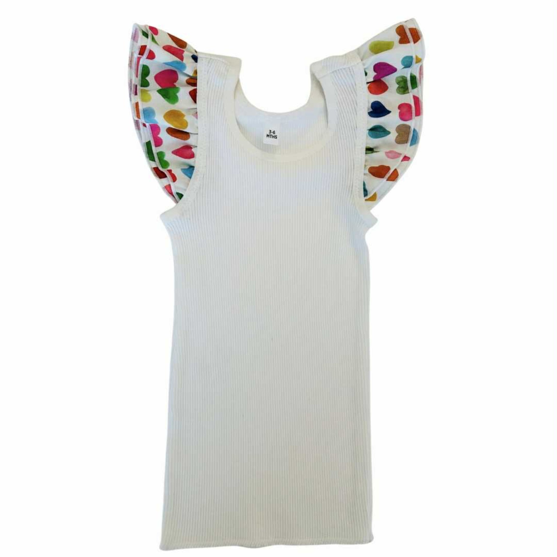 Love Hearts Frilly Singlet Top & Bloomer Set