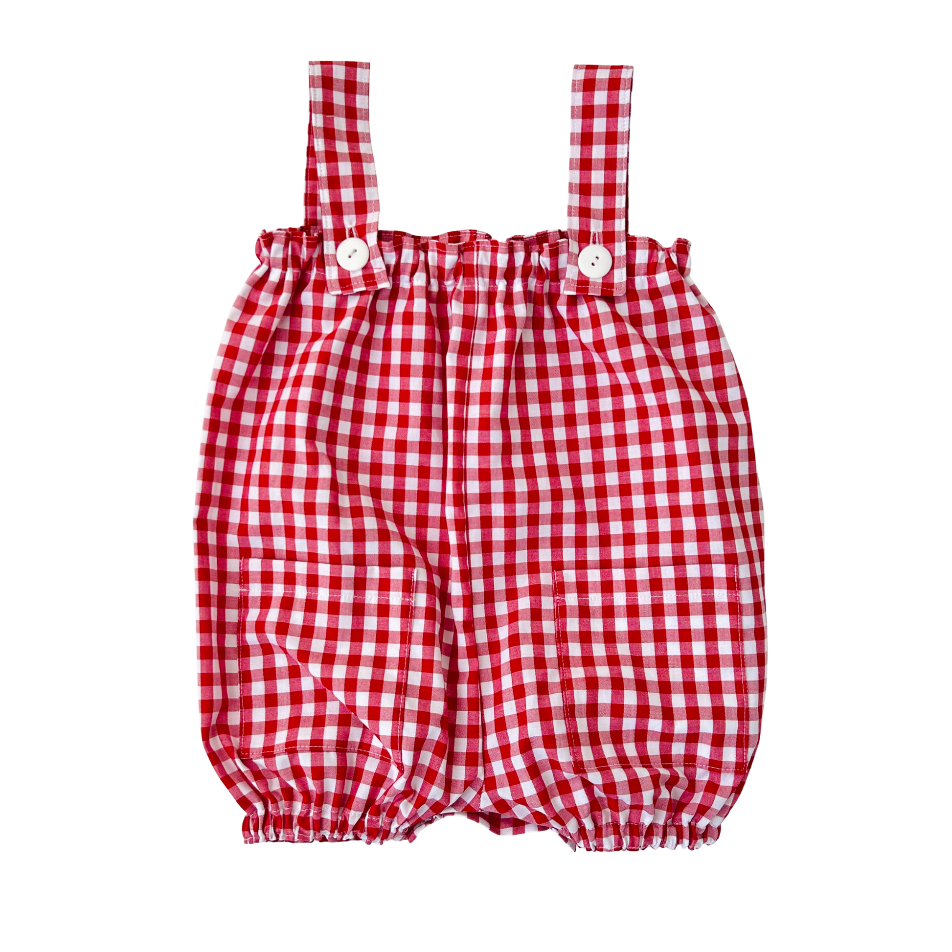 Red Gingham Love Overalls
