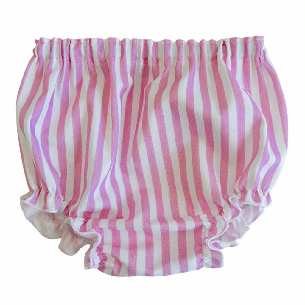 Pink Candy Stripes Frilly Singlet & Bloomer Set