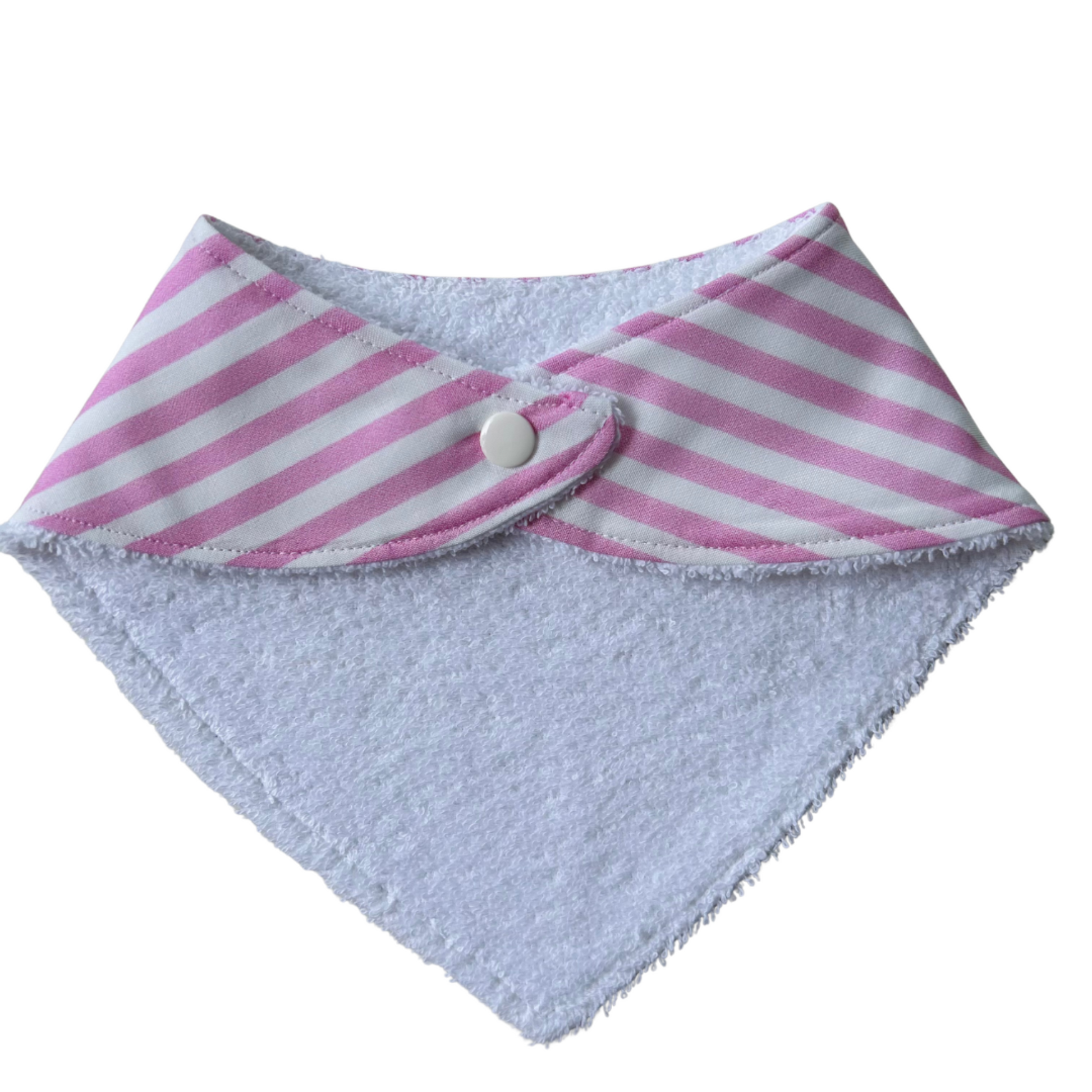 Pink Candy Stripes Bandana Bib