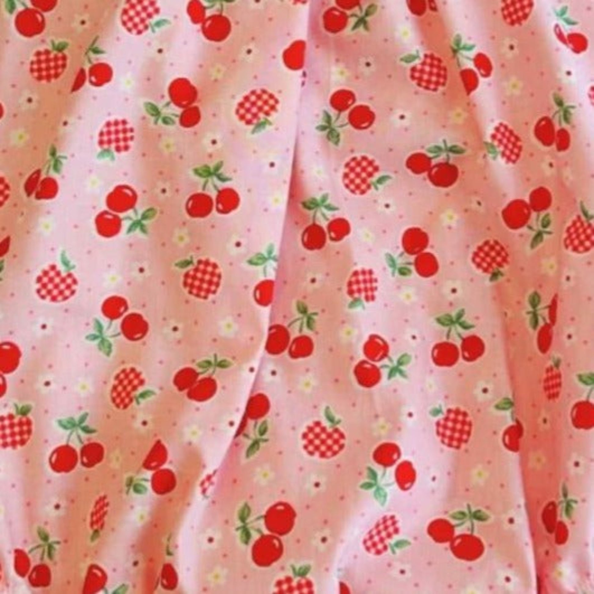 Pink Cherry Smock Romper