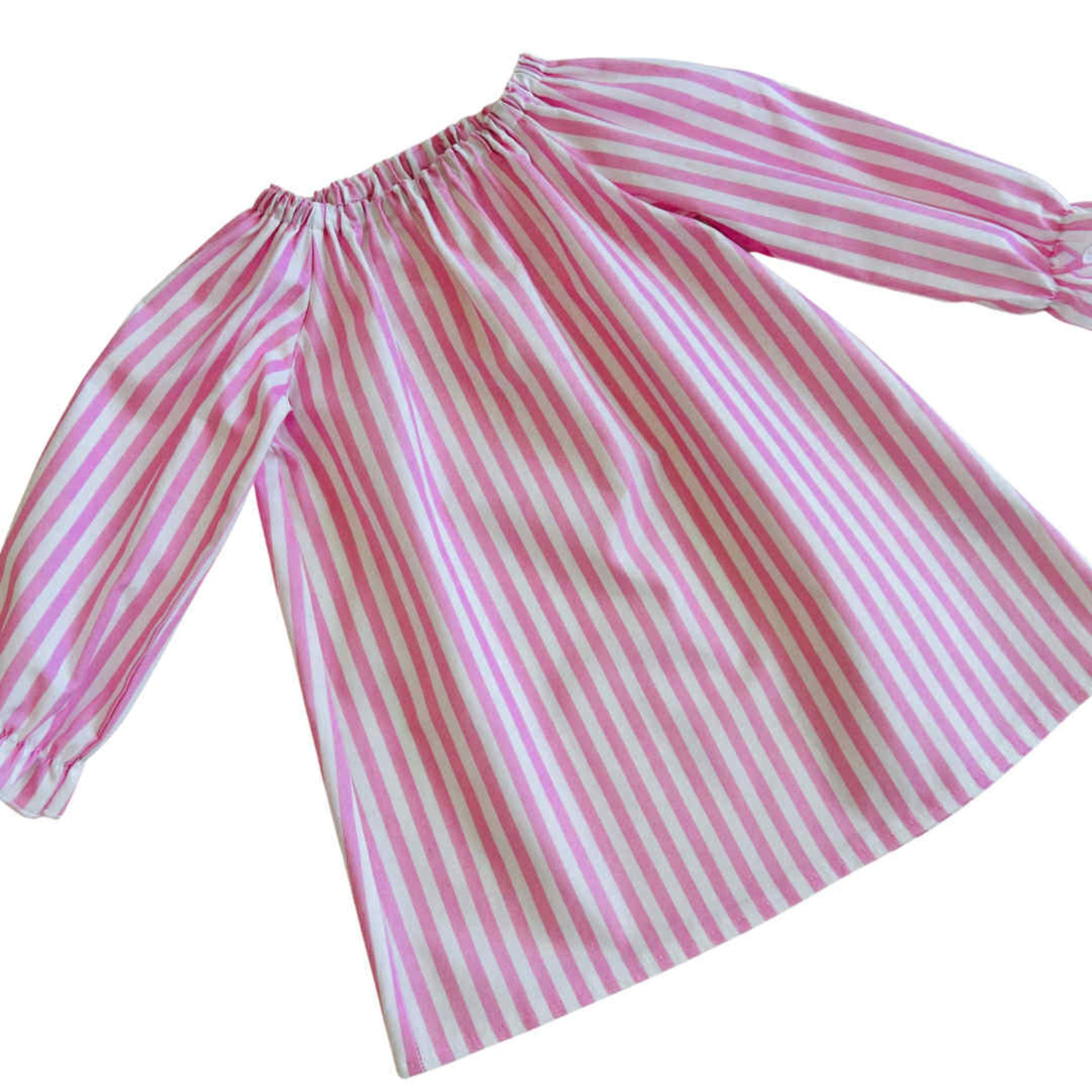 Pink Candy Stripes Smock Dress
