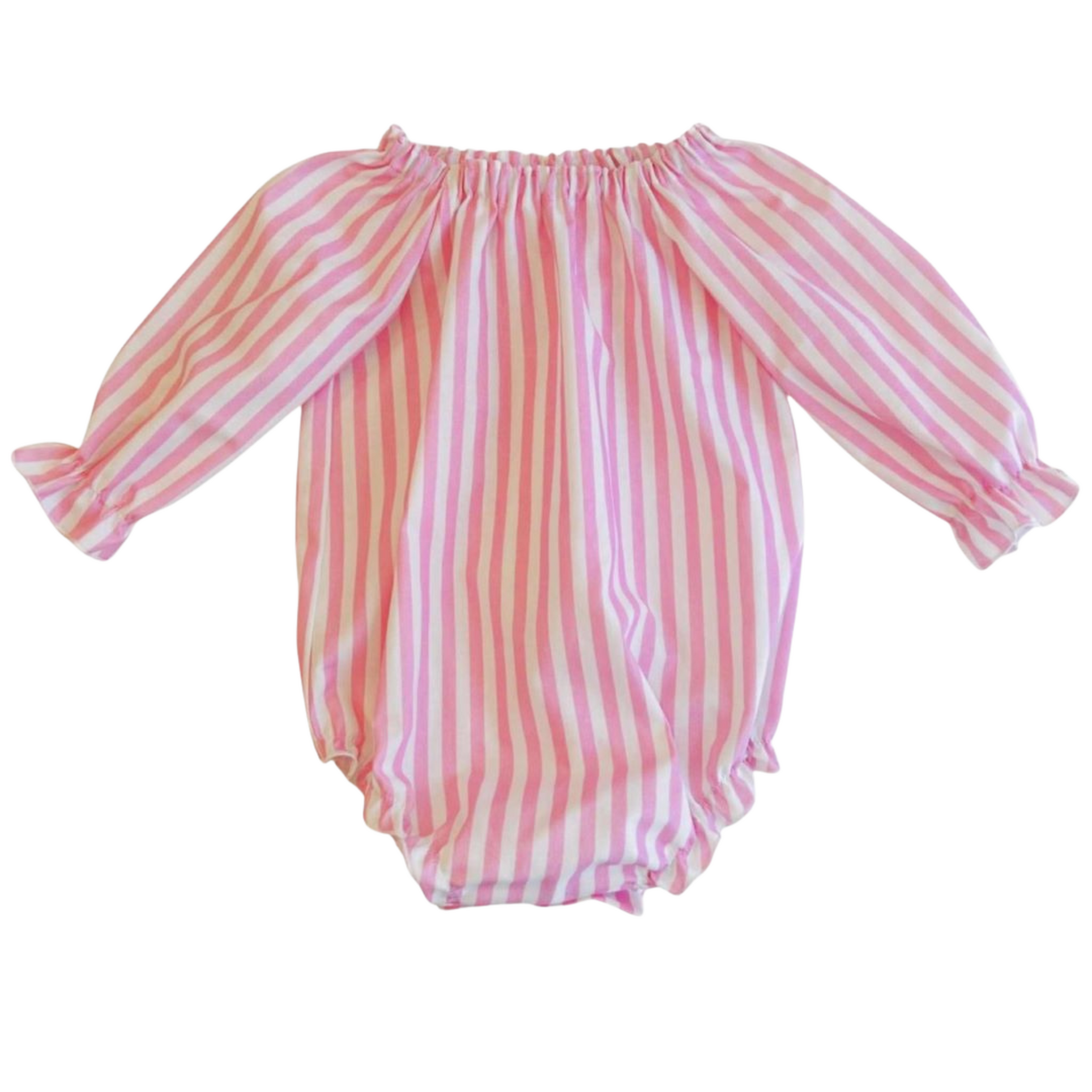 Pink Stripes Smock Romper