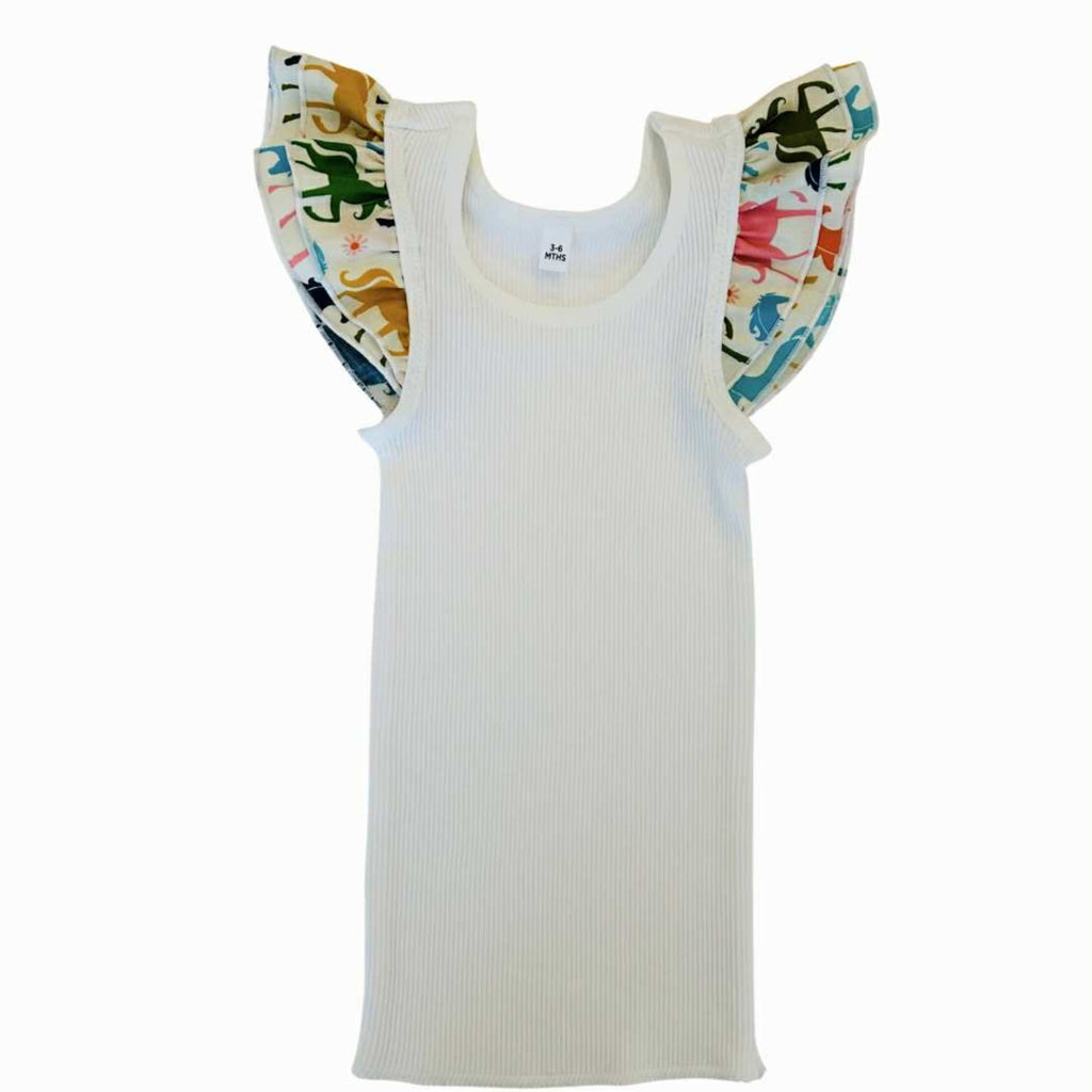 Rainbow Horses Frilly Singlet & Bloomer Set