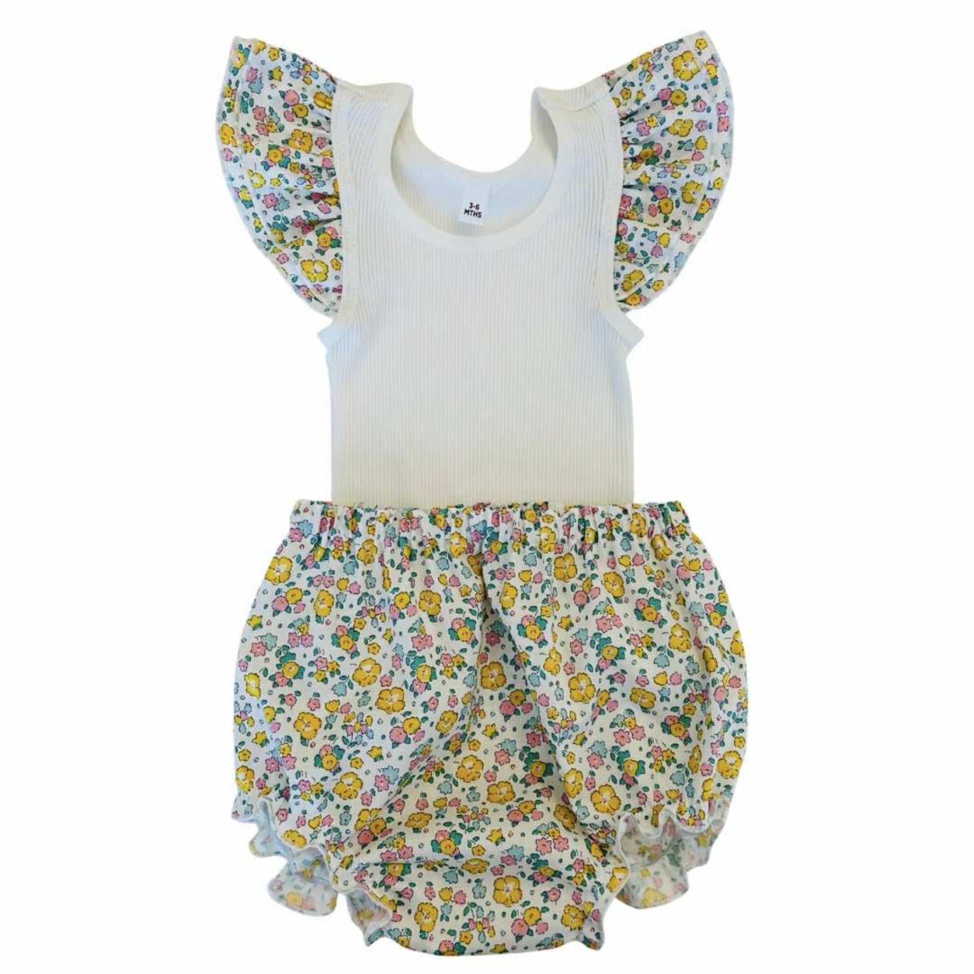 Springtime Blossom  Frilly Singlet & Bloomer Set
