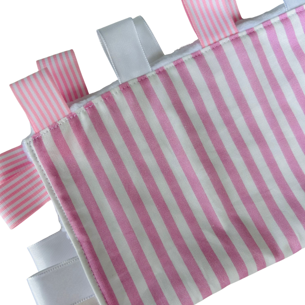Pink Candy Stripes Taggie