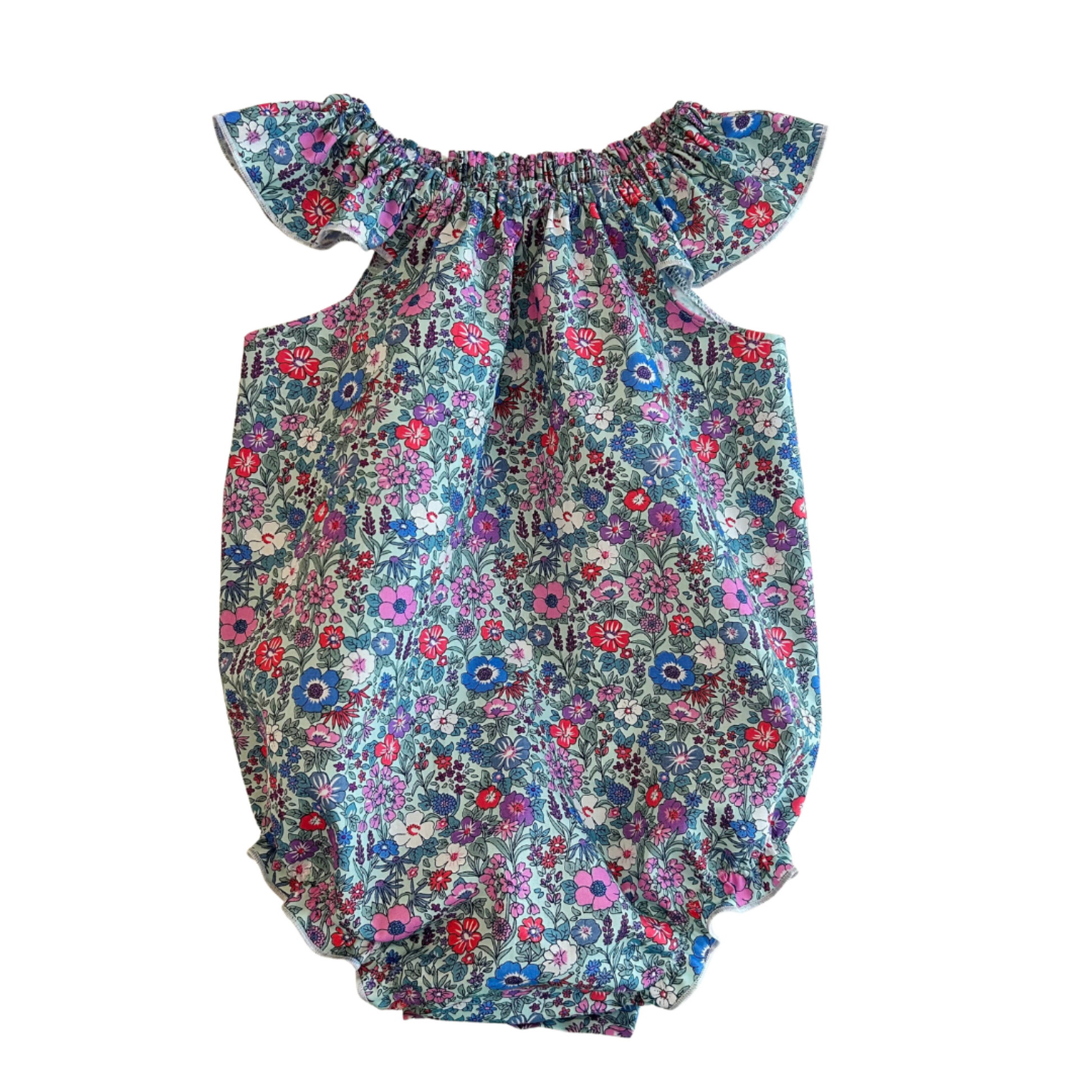 Vintage Floral Flutter Romper