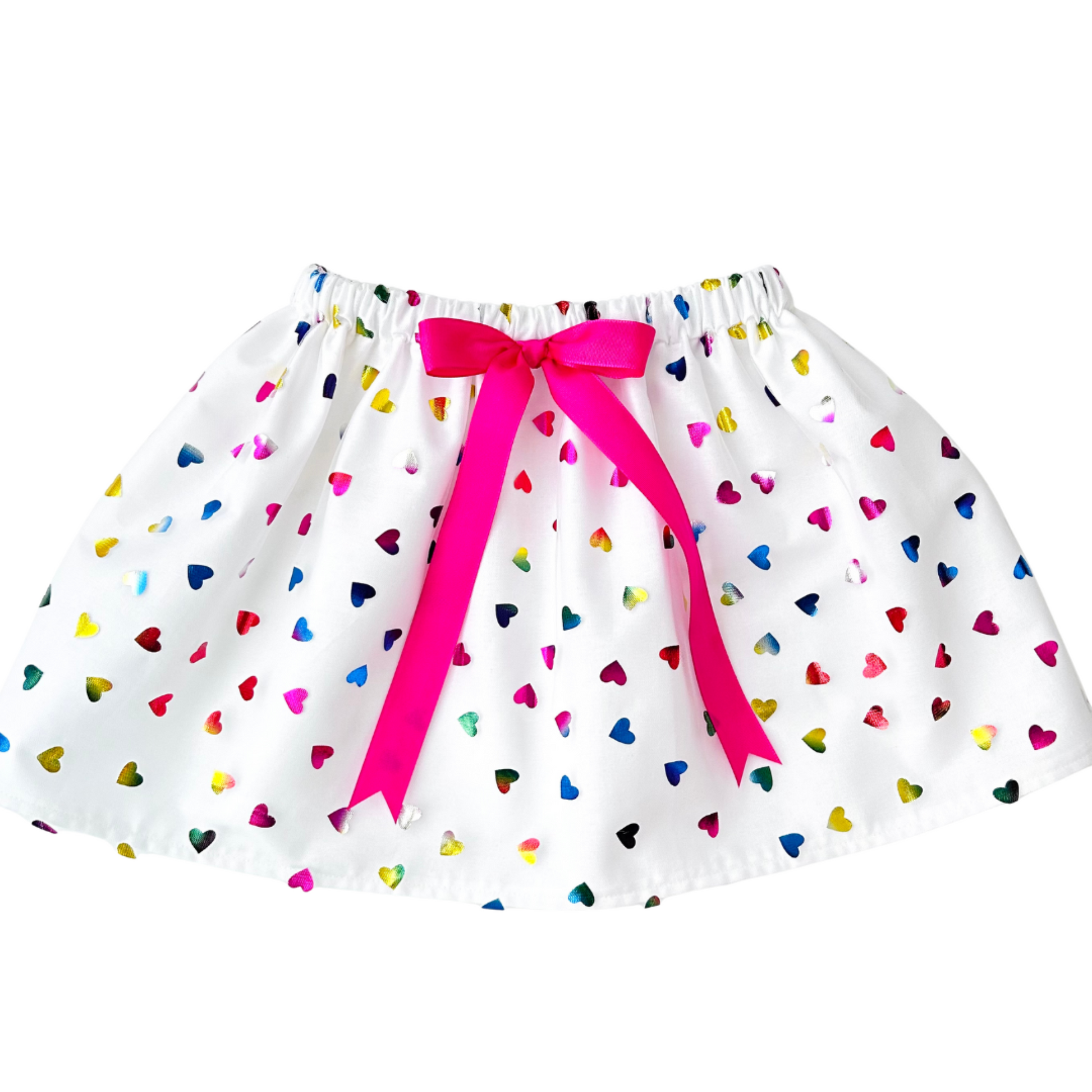 Rainbow Hearts Tutu Skirt
