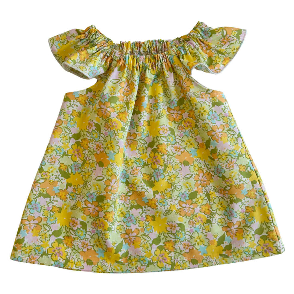 Yellow Blossom Flutter Top & Bloomer Set